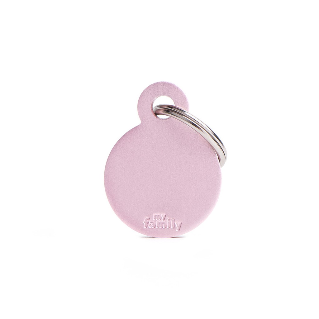 My Family Basic ID Tag -  Circle Pink