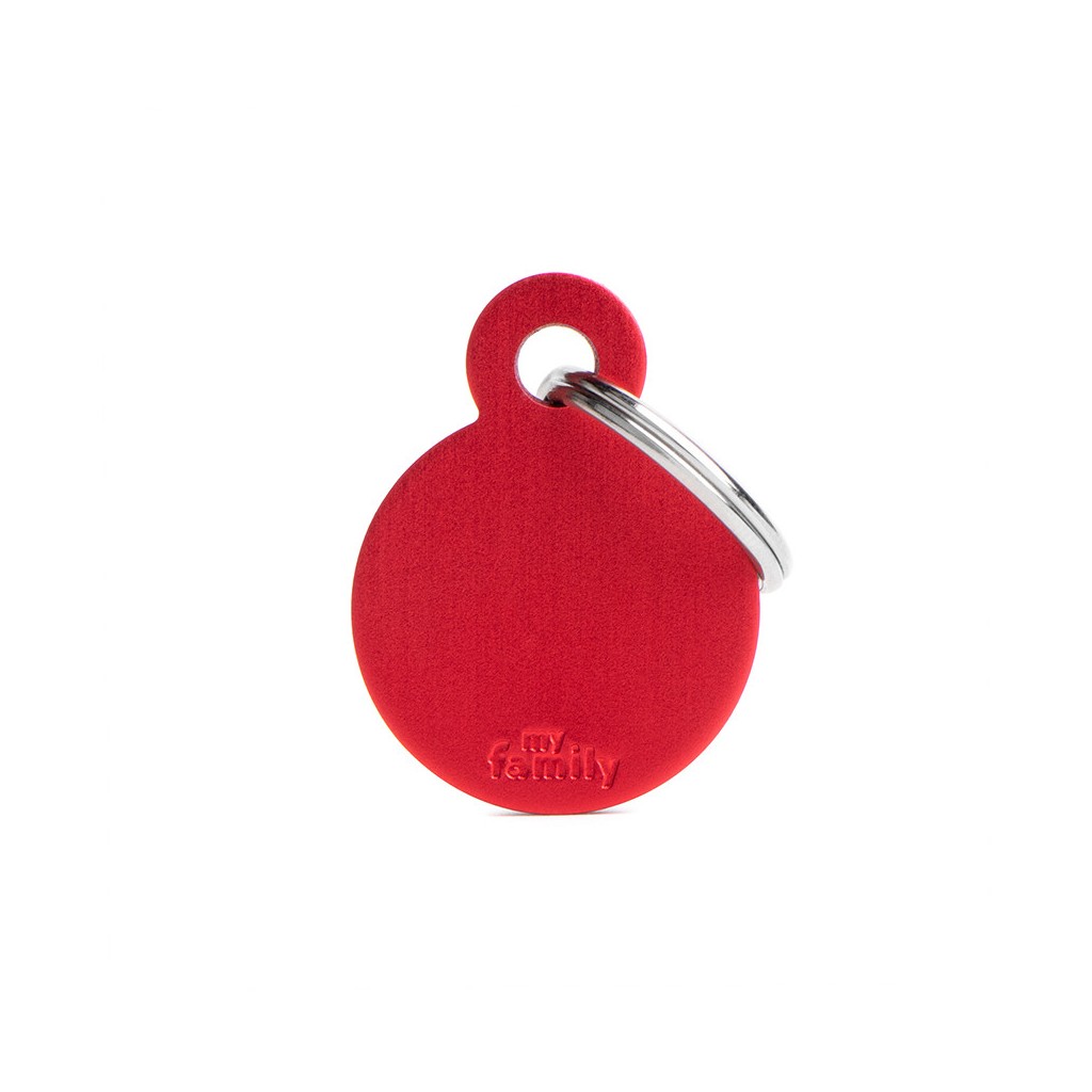 My Family Basic ID Tag - Circle Red