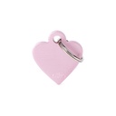 My Family Basic ID Tag - Heart Shaped Pink