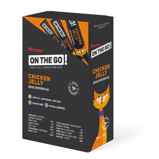 Pet Interest On The Go Chicken Jelly Snacks For Cat (24 Pouch)