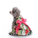 Pets.Love.Earth Flower Cocktail Dress With Red Bow