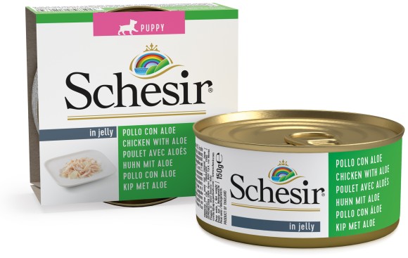 Schesir Can For Puppy Chicken with Aloe In Jelly 150g
