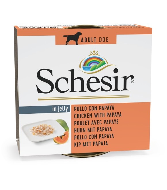 Schesir Can for Dog Chicken With Papaya in Jelly 150g