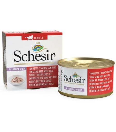 [8005852750518] Schesir Can for Cat Tuna and Beef with Rice In Cooking Water 85g (1 Can)