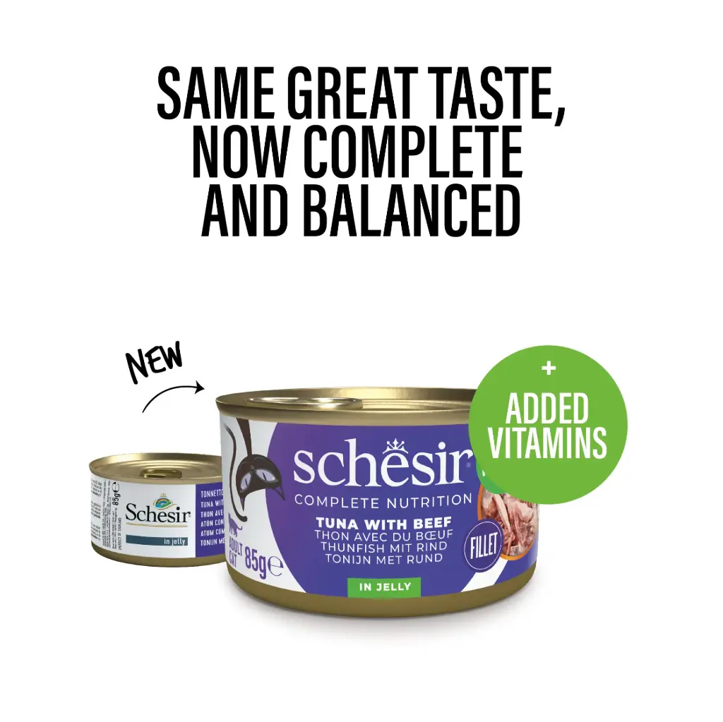 Schesir Cat Can Tuna with Beef fillets In Jelly 85g