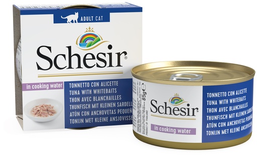 [8005852750525] Schesir Can for Cat Tuna with Whitebaits in Cooking Water 85g (1 Can)