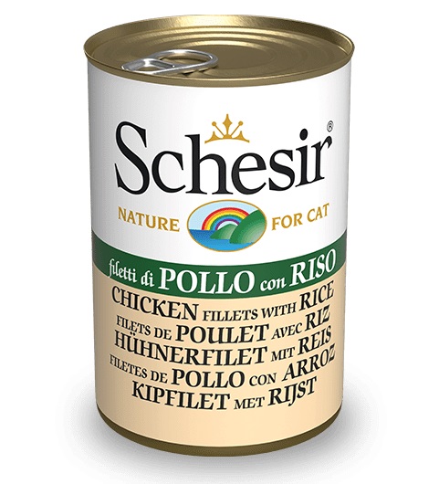 Schesir Can for Cat Chicken with Rice in Cooking Water 140g