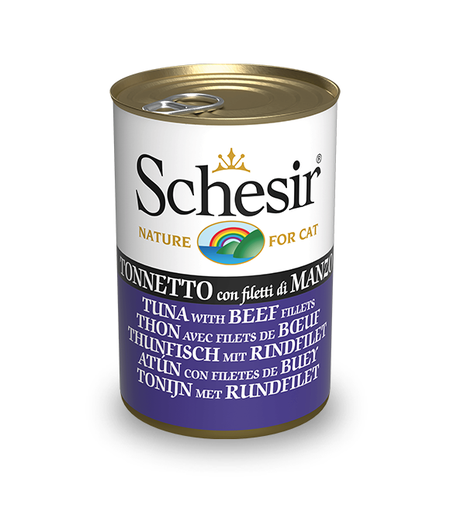 [8005852270115] Schesir Can for Cat Tuna with Beef Fillets in Jelly 140g (1 Can)