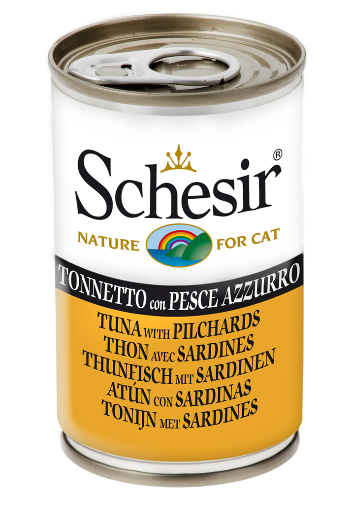 Schesir Can for Cat Tuna With Pilchards in Jelly 140g