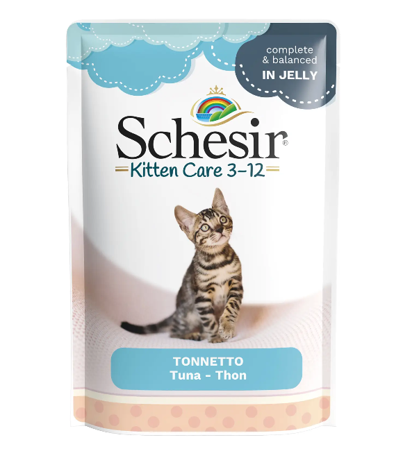Schesir Pouch Kitten Care (3-12 Months) Tuna in Jelly 85g