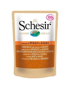 Schesir Pouch Nature Pollo Chicken Thin Slices in Gravy For Cats 100g
