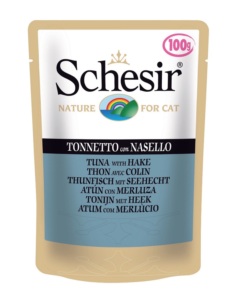 Schesir Pouch Nature Pollo Tuna with Hake For Cats 100g