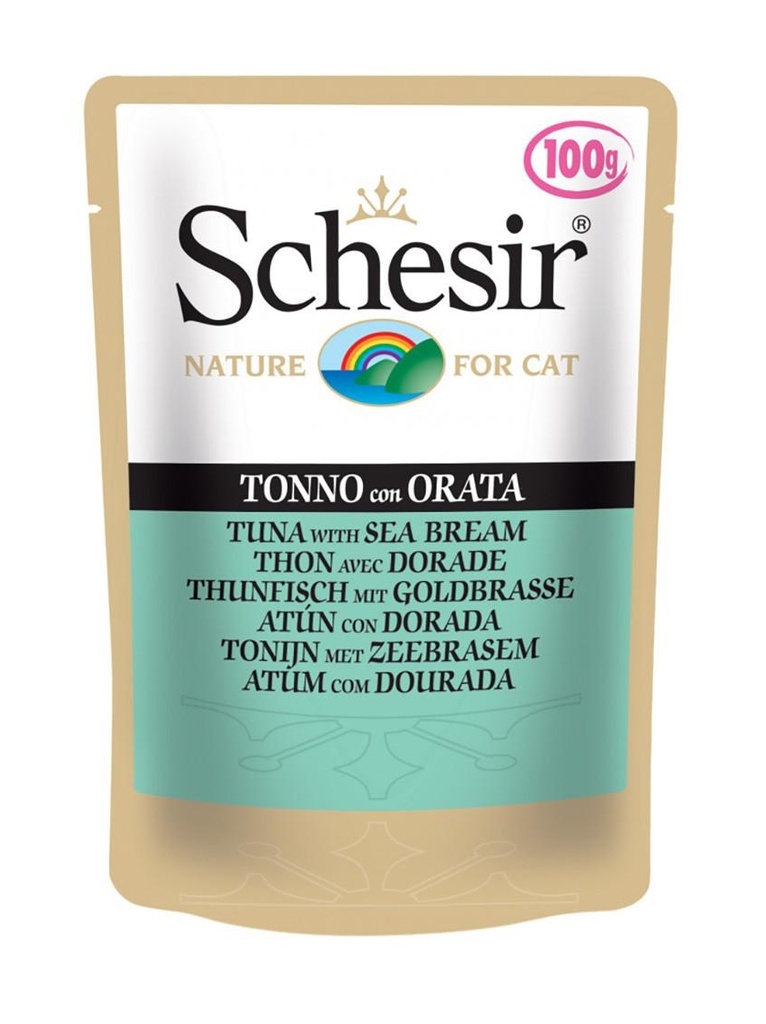 Schesir Pouch Nature Pollo Tuna with Sea Bream For Cats 100g