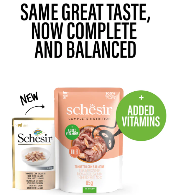 Schesir Cat Pouch Tuna with Salmon in Jelly 85g