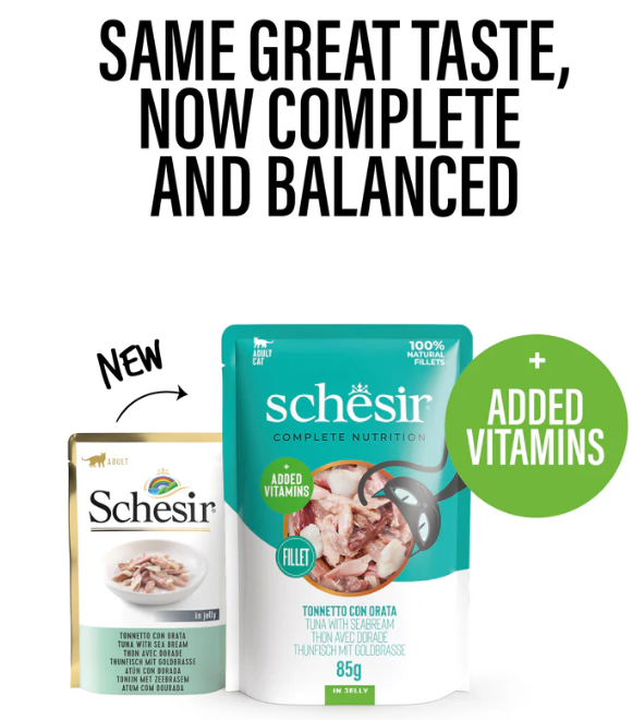 Schesir Cat Pouch Tuna with Sea Bream in Jelly 85g