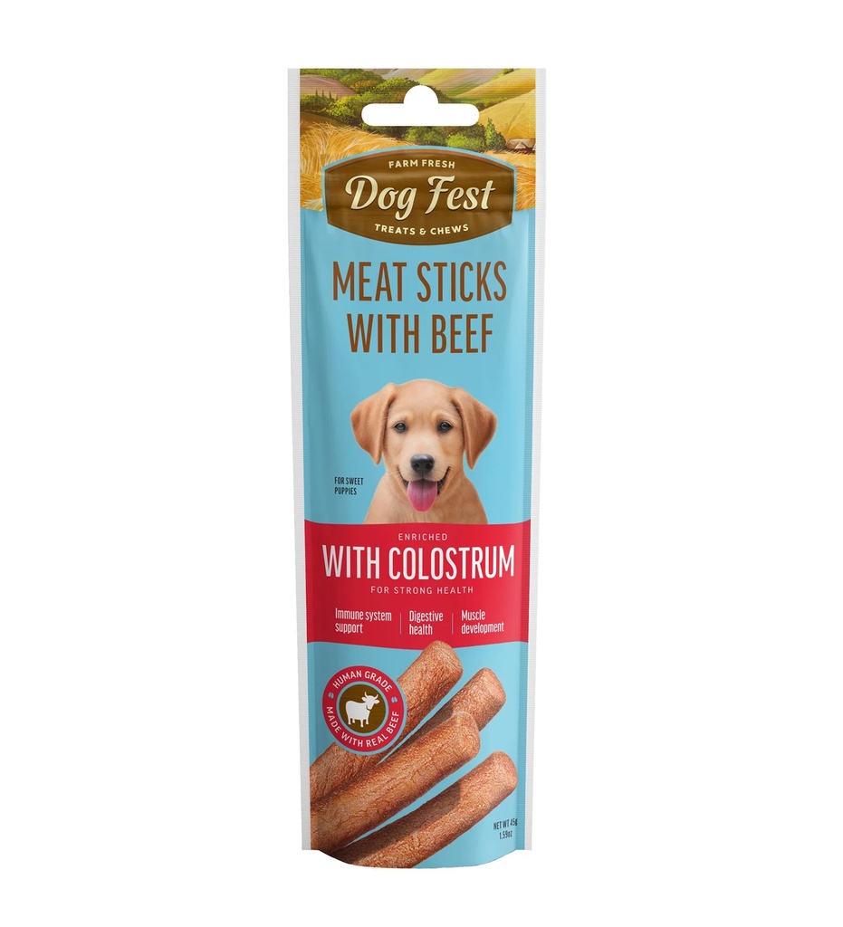 Dog Fest Farm Fresh Beef Stick with Colostrum For Puppies 45g