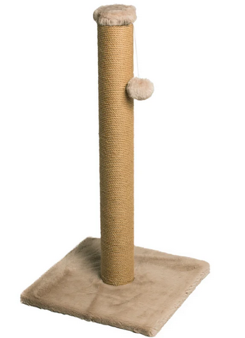 Scratch it Premium Cat Scratcher Post Long Hair Plush 39X39X80cm