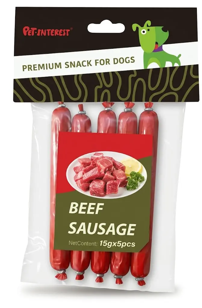 Pet Interest Sausage Beef 15gX5pk