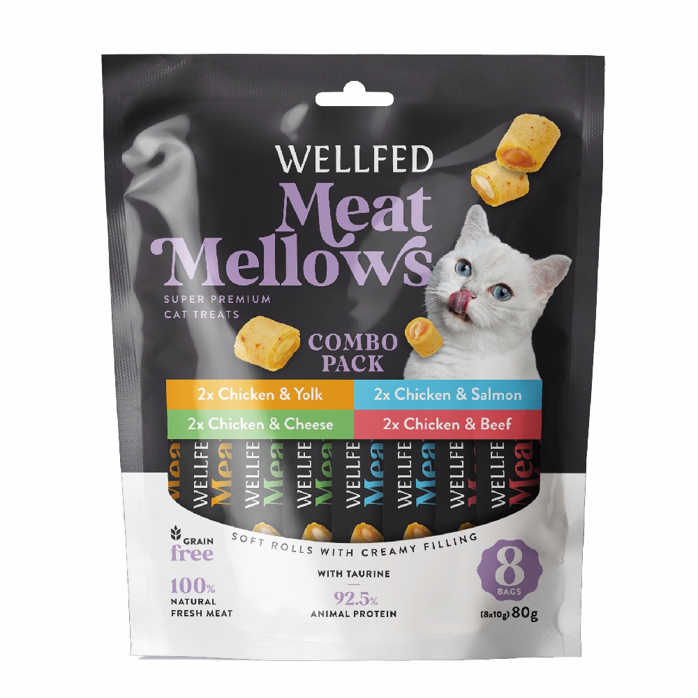 Pet Interest Wellfed Meat Mellows Combo Pack (8x10gr) For Cat