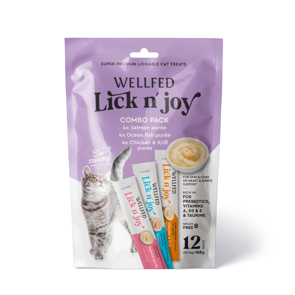Pet Interest Wellfed Lick N’ Joy Combo Pack (12x14g) For Cat