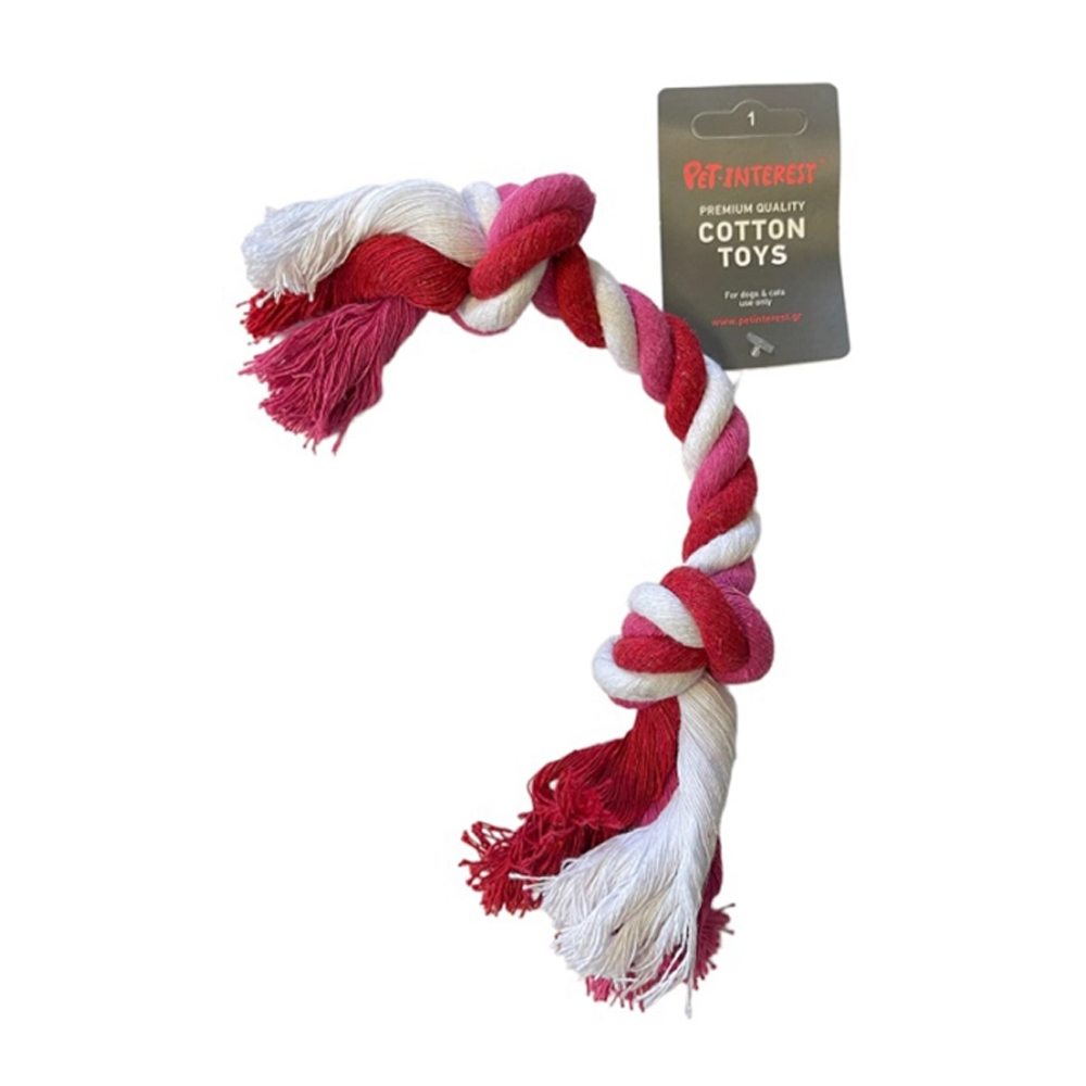 Pet Interest Rope Cotton Toy 2 knots 16mmX23cm 50gr