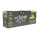 Schesir After Dark Can for Cat Variety Pack in Broth 12X80g (Chicken with Quail Egg,Beef & Duck)
