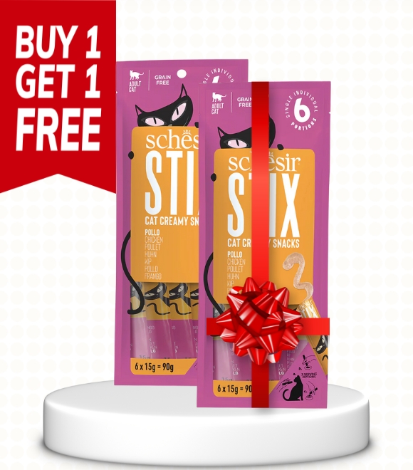 Schesir Stix Cat Creamy Snacks with Chicken 6 X 15g
