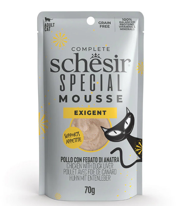 Schesir Special Mousse Exigent Chicken with Duck Liver 70g