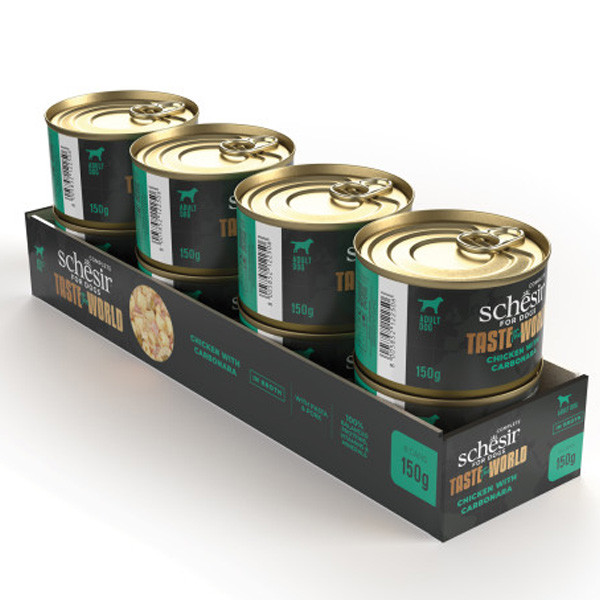 Schesir Taste the World Dog Can – Chicken with Carbonara in Broth 150g