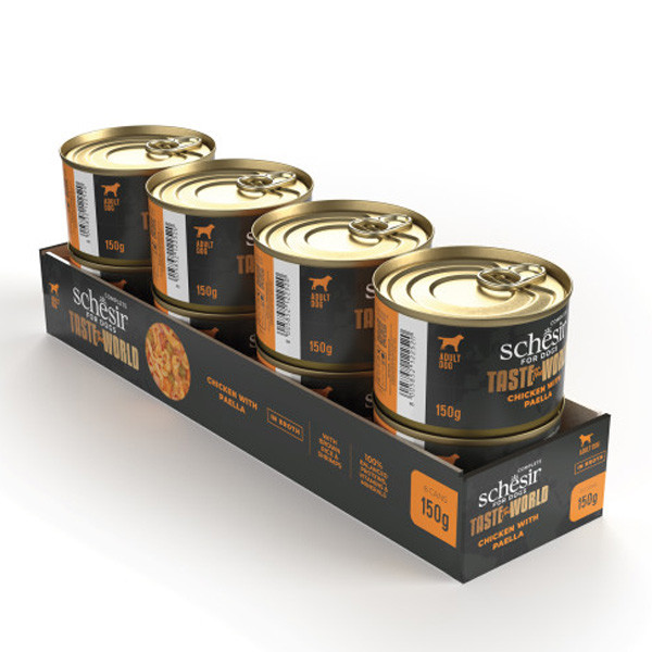 Schesir Taste the World Dog Can – Chicken with Paella in Broth 150g