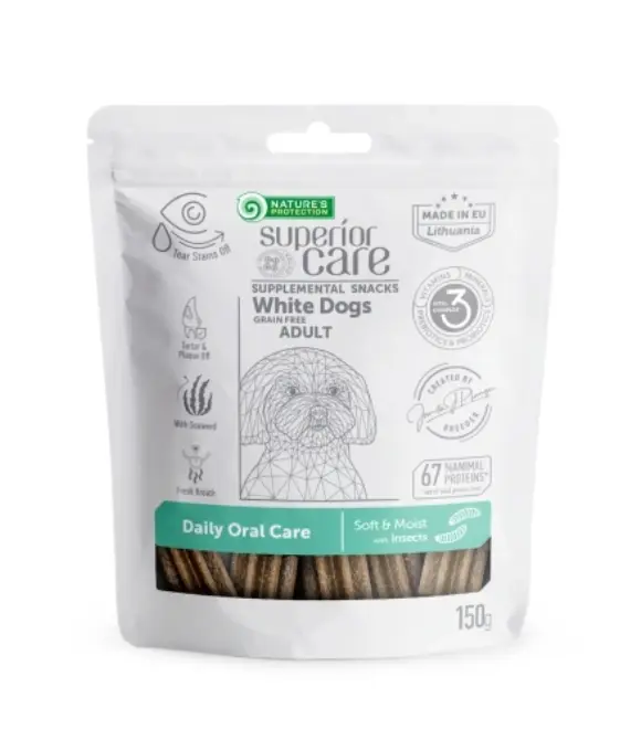 Nature's Protection Supplemental Snacks – Oral Care  – Adult Dogs (White Coat) 150g 