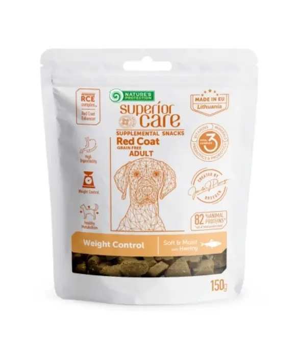 Nature's Protection Supplemental Snacks Weight Control  – Adult Dogs (Red Coat) 150g