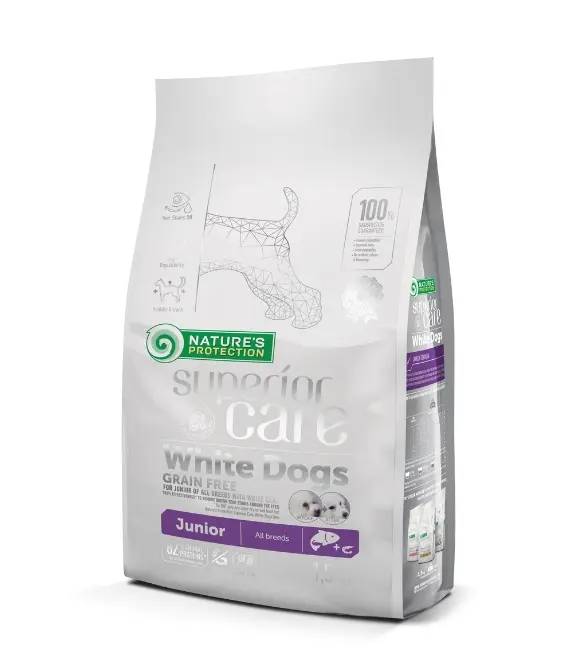 Nature’s Protection Superior Care Junior White Coat Dog Food – All Breeds 1.5kg