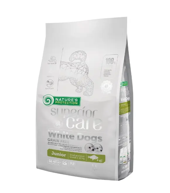 Nature’s Protection Superior Care Junior Small & Mini Breed White Coat Dog Food – 1.5kg