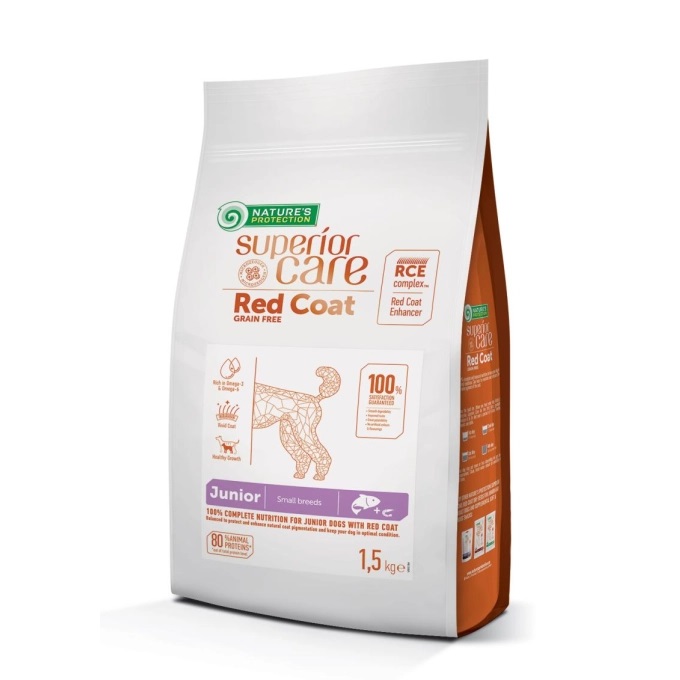 Nature's Protection Superior Care Red Coat For Junior Small Breed 1.5 kg