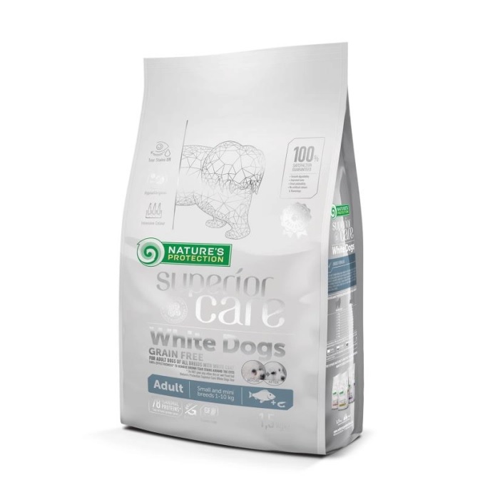 Nature's Protection Superior Care White Dogs Adult Small and Mini Breeds with White Coat