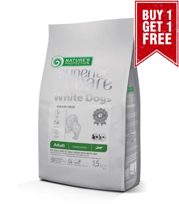 Nature's Protection Superior Care White Dogs Adult Small breed with White Coat