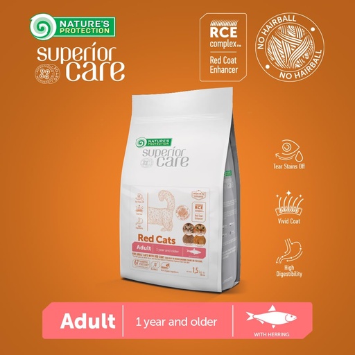 [4771317476319] Nature's Protection Superior Care For Red Cats with Herring  Adult (1.5 kg)