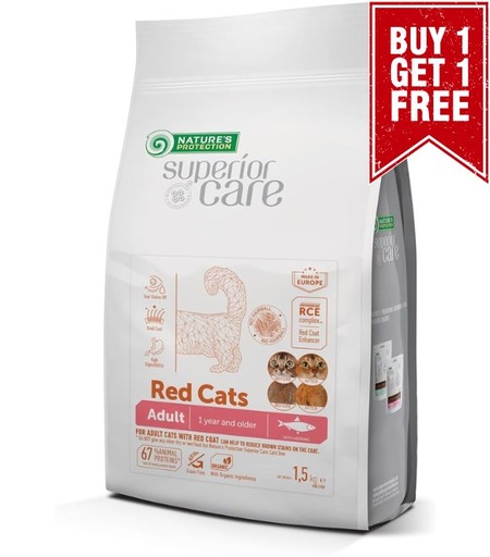 [4771317476319] Nature's Protection Superior Care For Red Cats with Herring  Adult (1.5 kg)