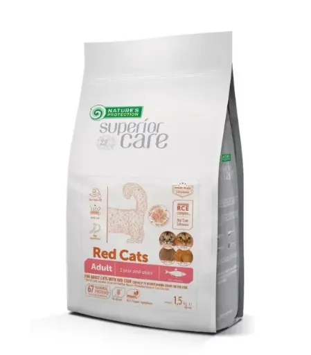 [4771317476319] Nature’s Protection Superior Care Red Coat Grain-Free Herring Dry Food – Adult Cats (All Breeds) (1.5 kg)