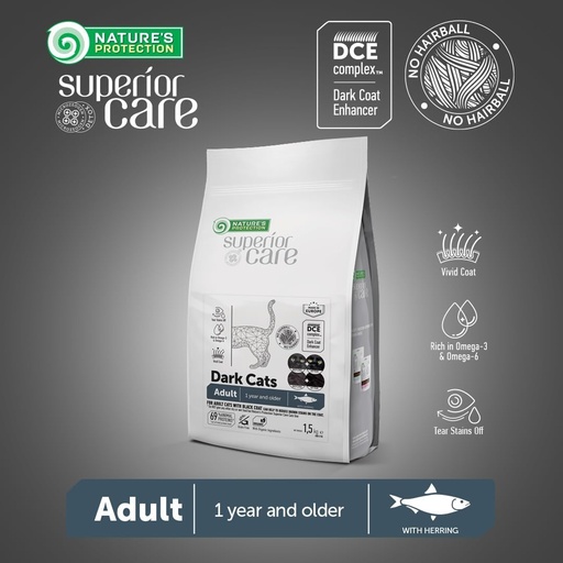 [4771317476326] Nature's Protection Superior Care For Dark Cats with Herring Adult (1.5 kg)