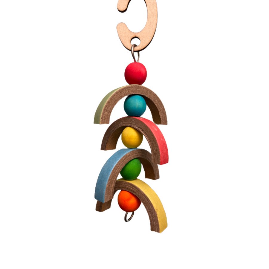 A&amp;E Happy Beaks Rippin Rainbow Bird Toy