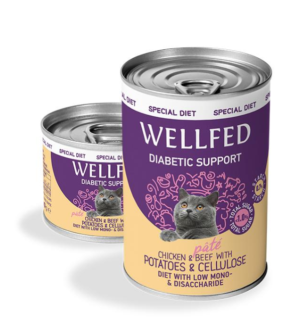 Pet Interest Wellfed Diabetic Support Chicken and Beef with Potatoes and Cellulose