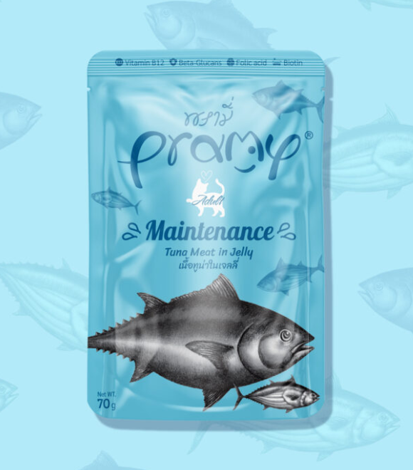 Pramy Tuna Meat in Jelly Maintenance Pouch For Cat 70g