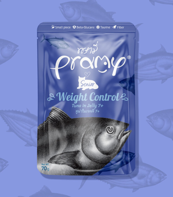 Pramy Tuna in Jelly 7+ Weight Control Cat Pouch 70g
