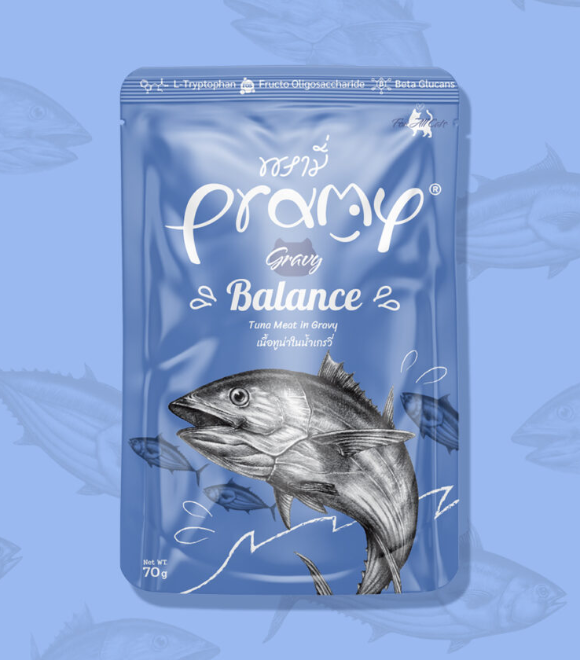 Pramy Tuna Meat in Gravy Cat Pouch 70g