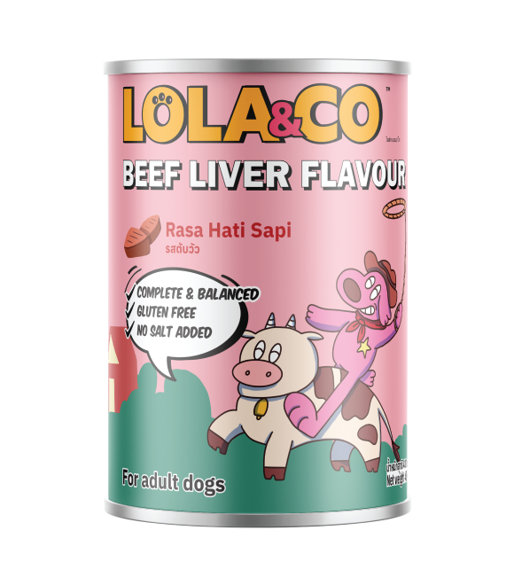 LOLA &amp; CO Beef Liver Flavour For Dogs Can 400g