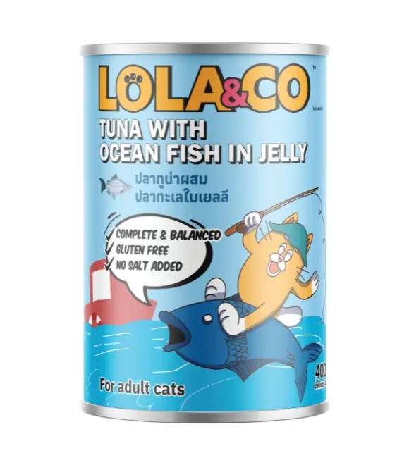 LOLA & CO Tuna with Ocean Fish in Jelly Cat Can 400g