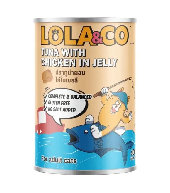 LOLA &amp; CO Tuna with Chicken in Jelly Cat Can 400g