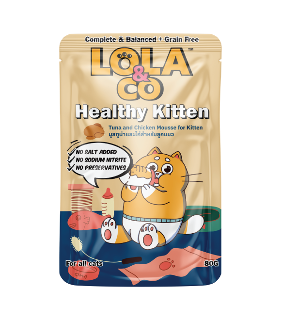 LOLA & CO Tuna and Chicken Mousse For Kitten Pouch 80g